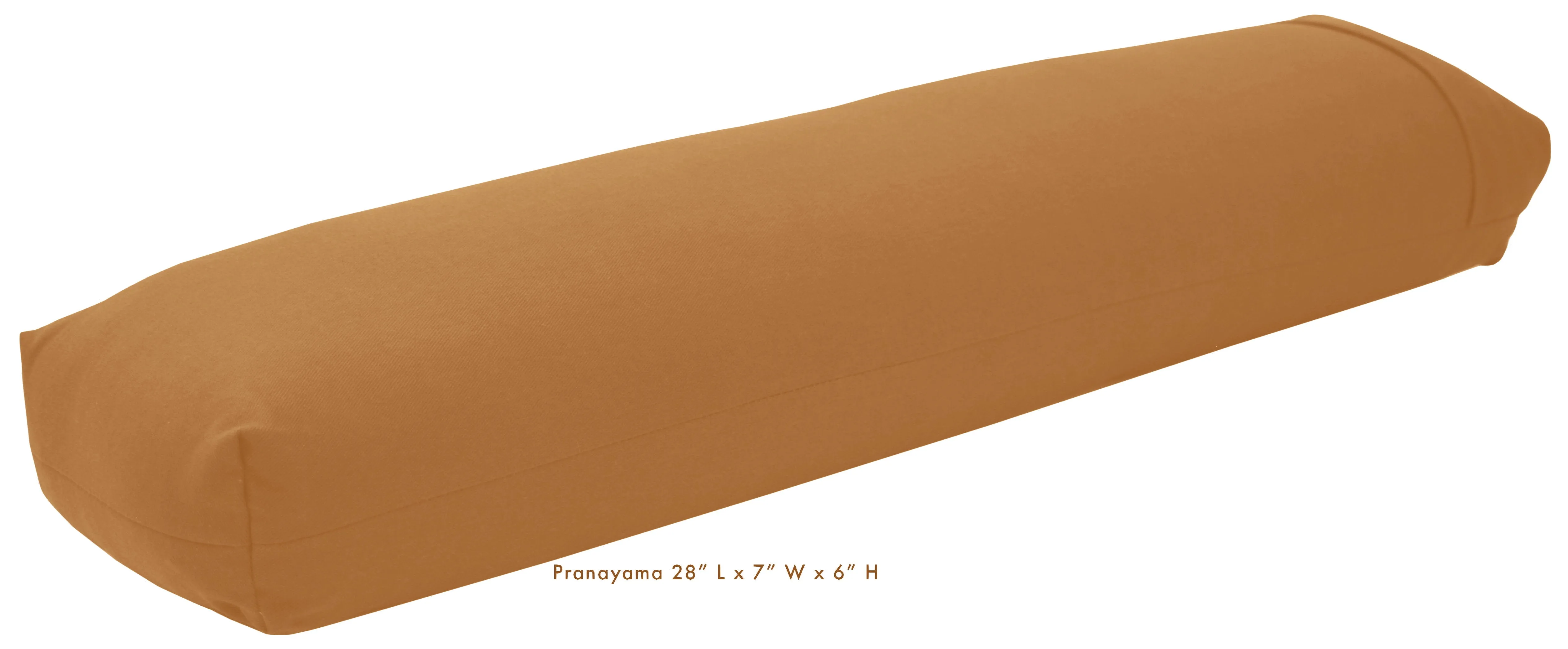 Yoga Bolster Rectangle Round Pranayama - All Cotton - Professional Studio Quality