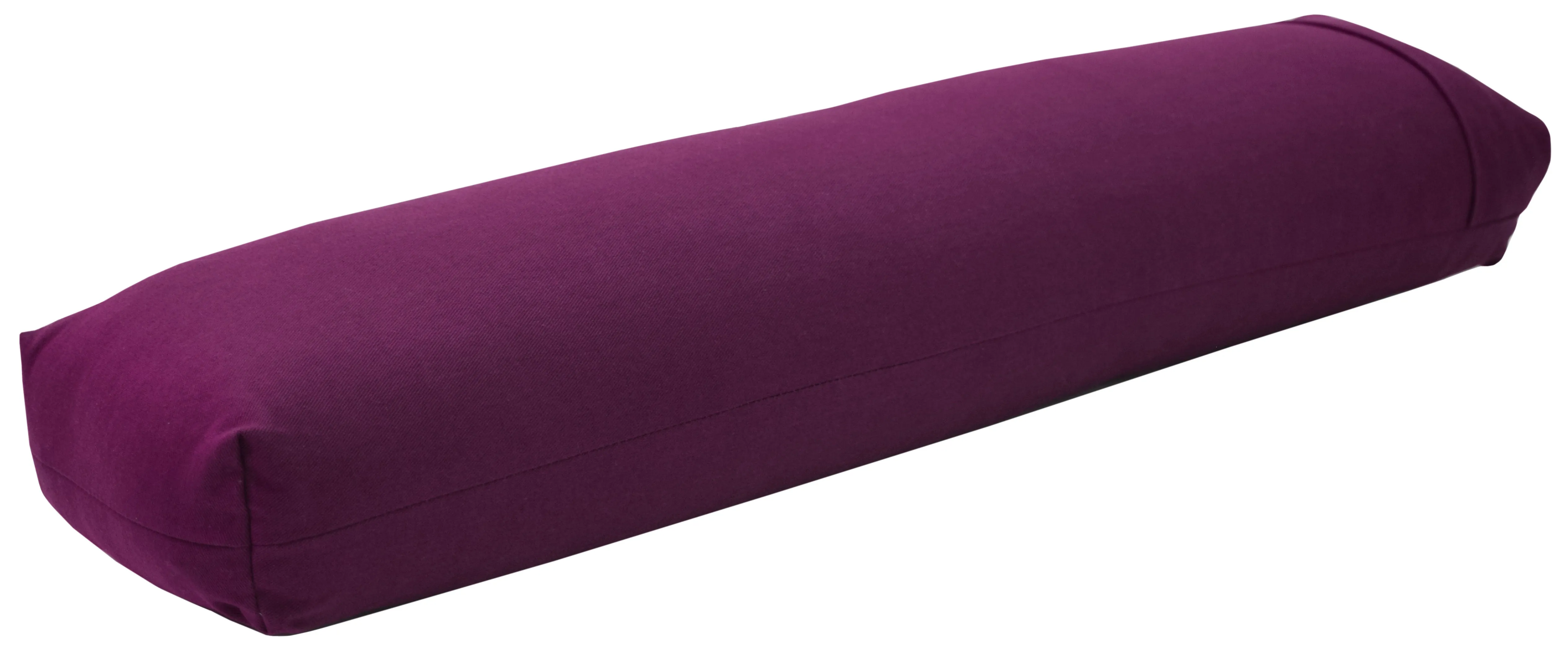 Yoga Bolster Rectangle Round Pranayama - All Cotton - Professional Studio Quality