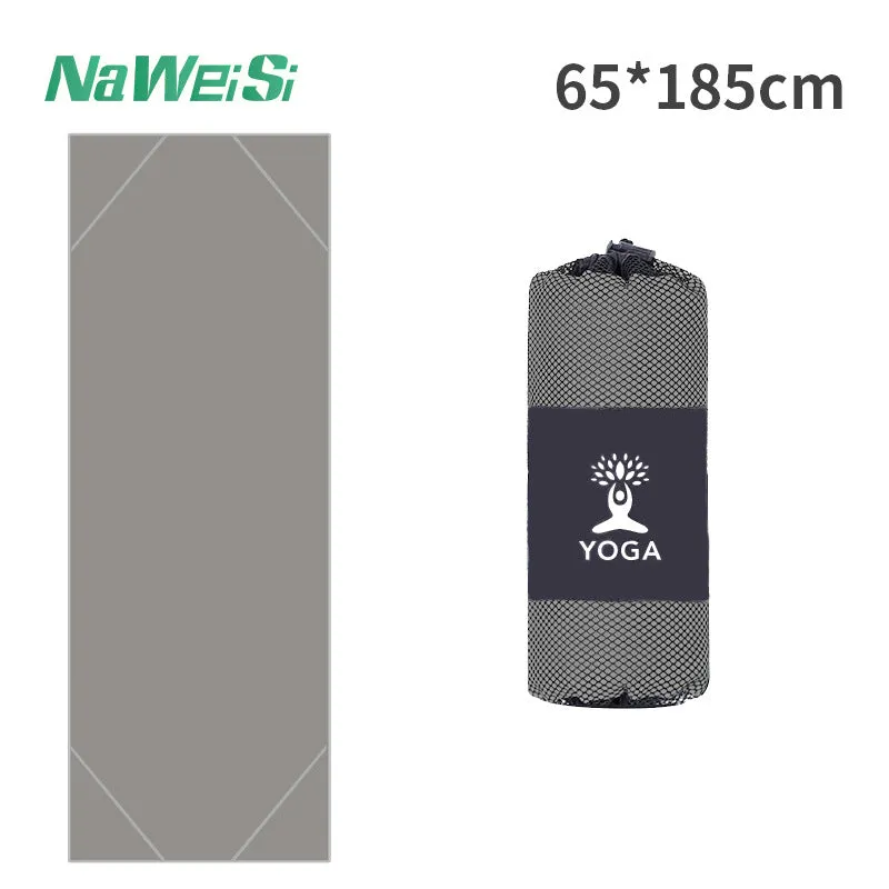 Yoga mat towel double-sided velvet yoga fitness isolation mat non-slip printed folding portable sports mat towel