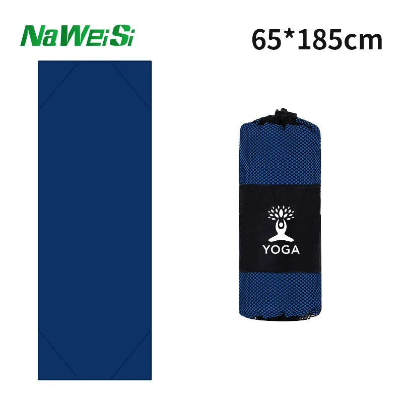 Yoga mat towel double-sided velvet yoga fitness isolation mat non-slip printed folding portable sports mat towel