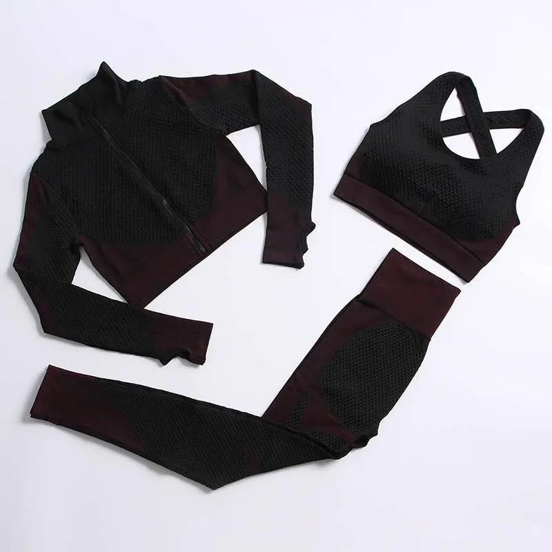 Yoga Set Workout gym clothing fitness for Women's tracksuit