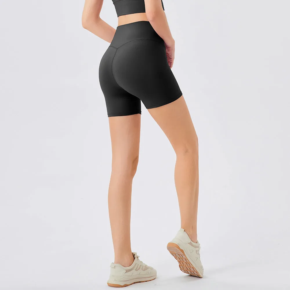 Zero Sense Antibacterial Wear Yoga Shorts Women High Waist Shaping Sports Running Fitness Shorts